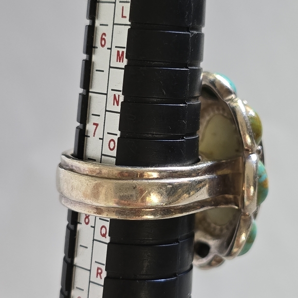 Vintage Thailand 925 sterling silver  Turquoise Ring - Picture 10 of 10